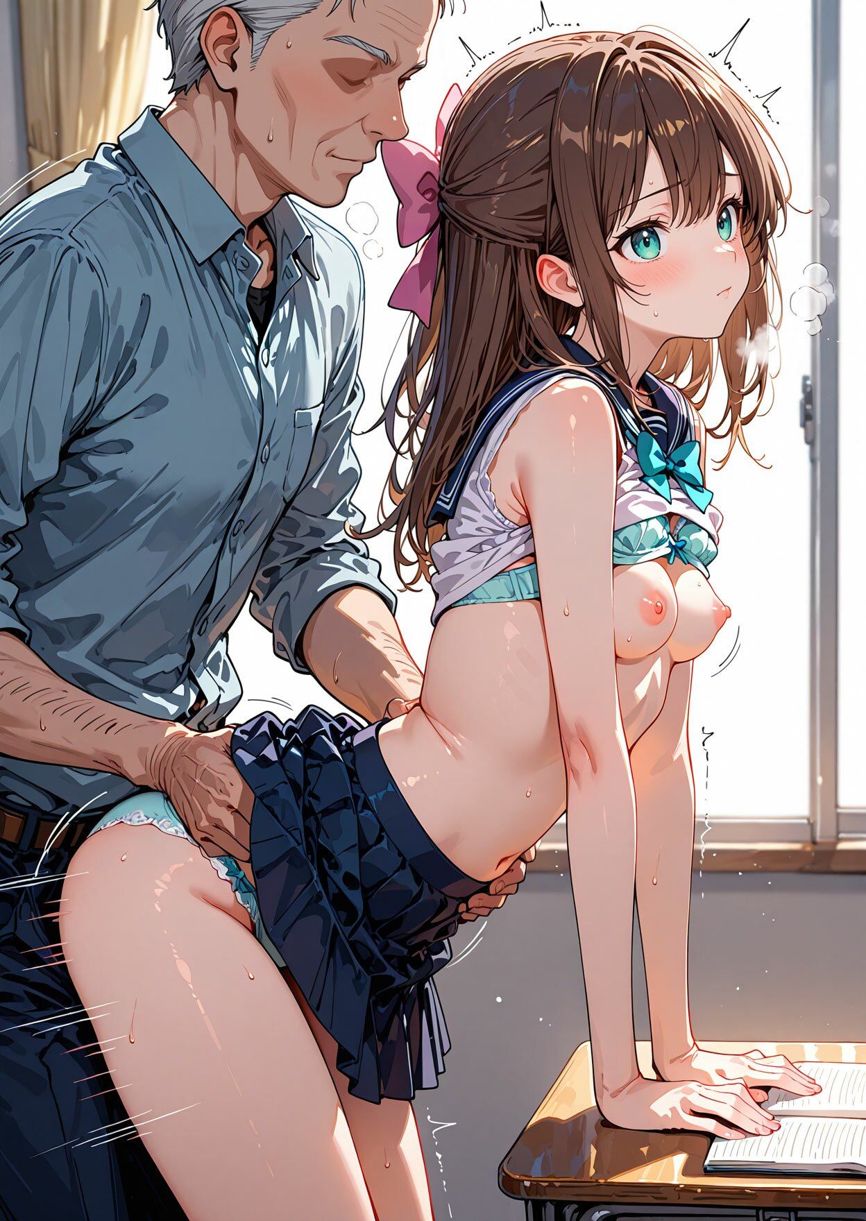 【すぐ済ませたいが、ちゃんと気持ちよく射精したい方へ】〜女子校生9人と短時間濃厚エッチするアニメ（全編音声付き） - サンプル画像 4