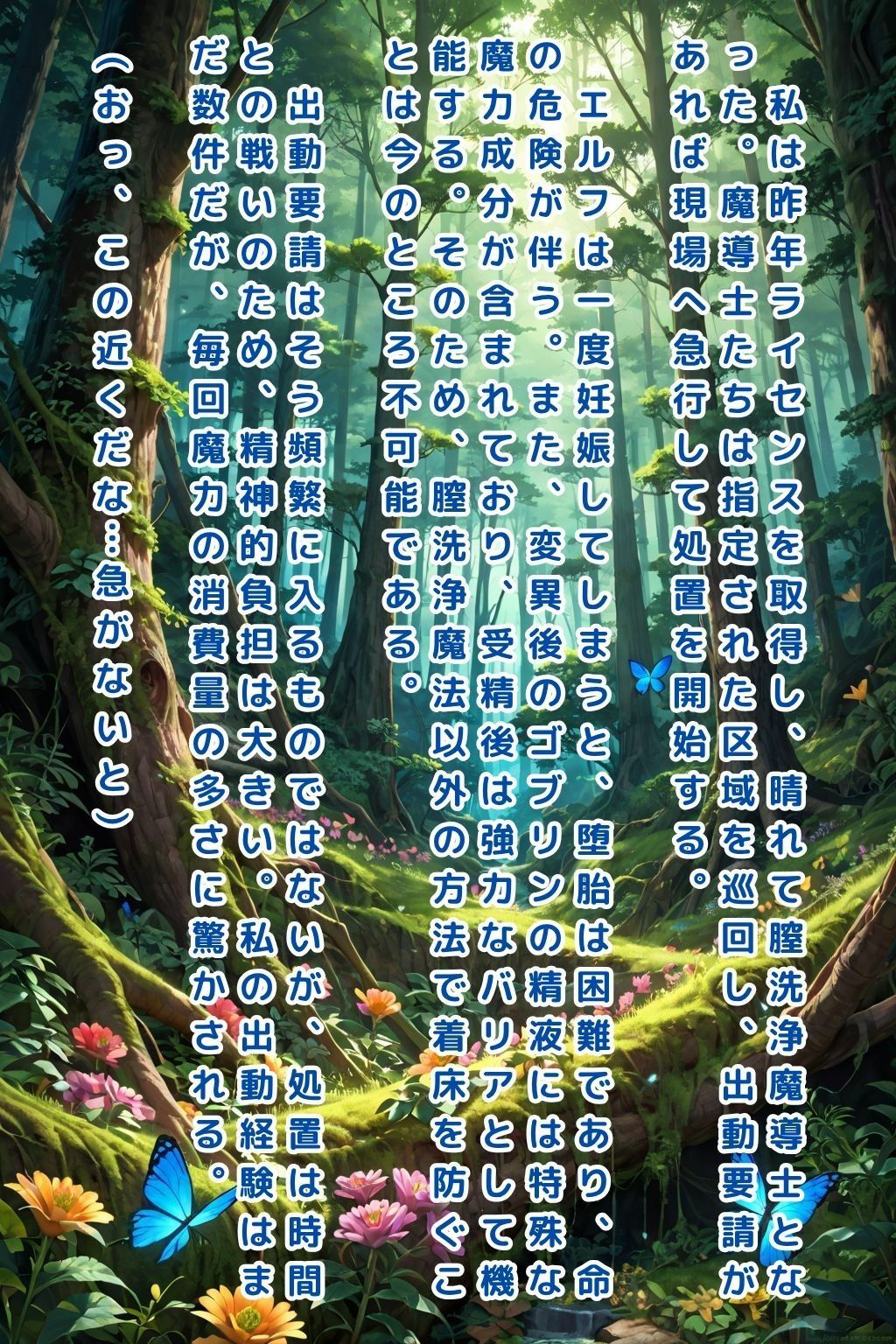エルフたちの森〜膣洗浄魔導士〜【テキスト付き本編34P】 - サンプル画像 2