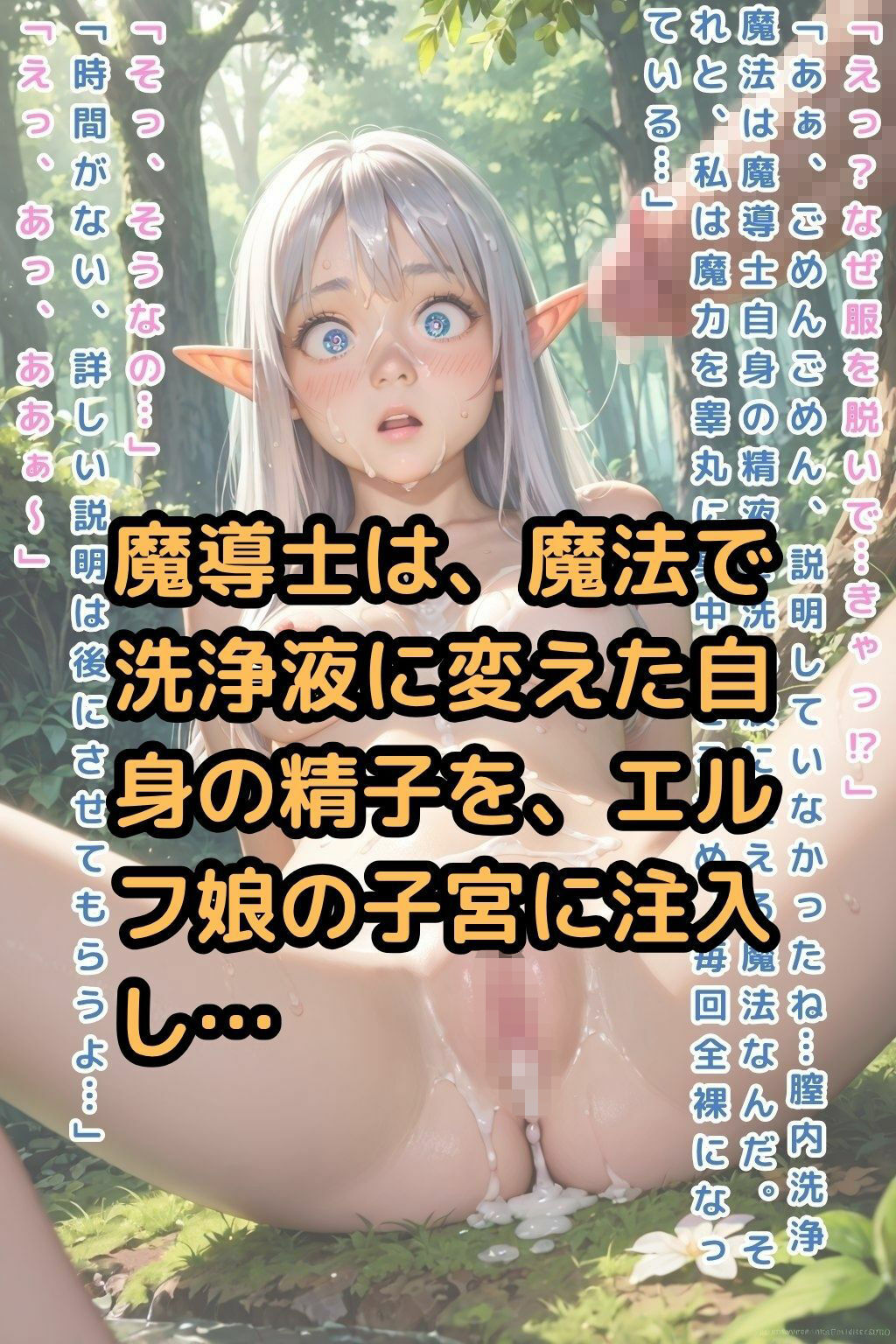 エルフたちの森〜膣洗浄魔導士〜【テキスト付き本編34P】 - サンプル画像 5