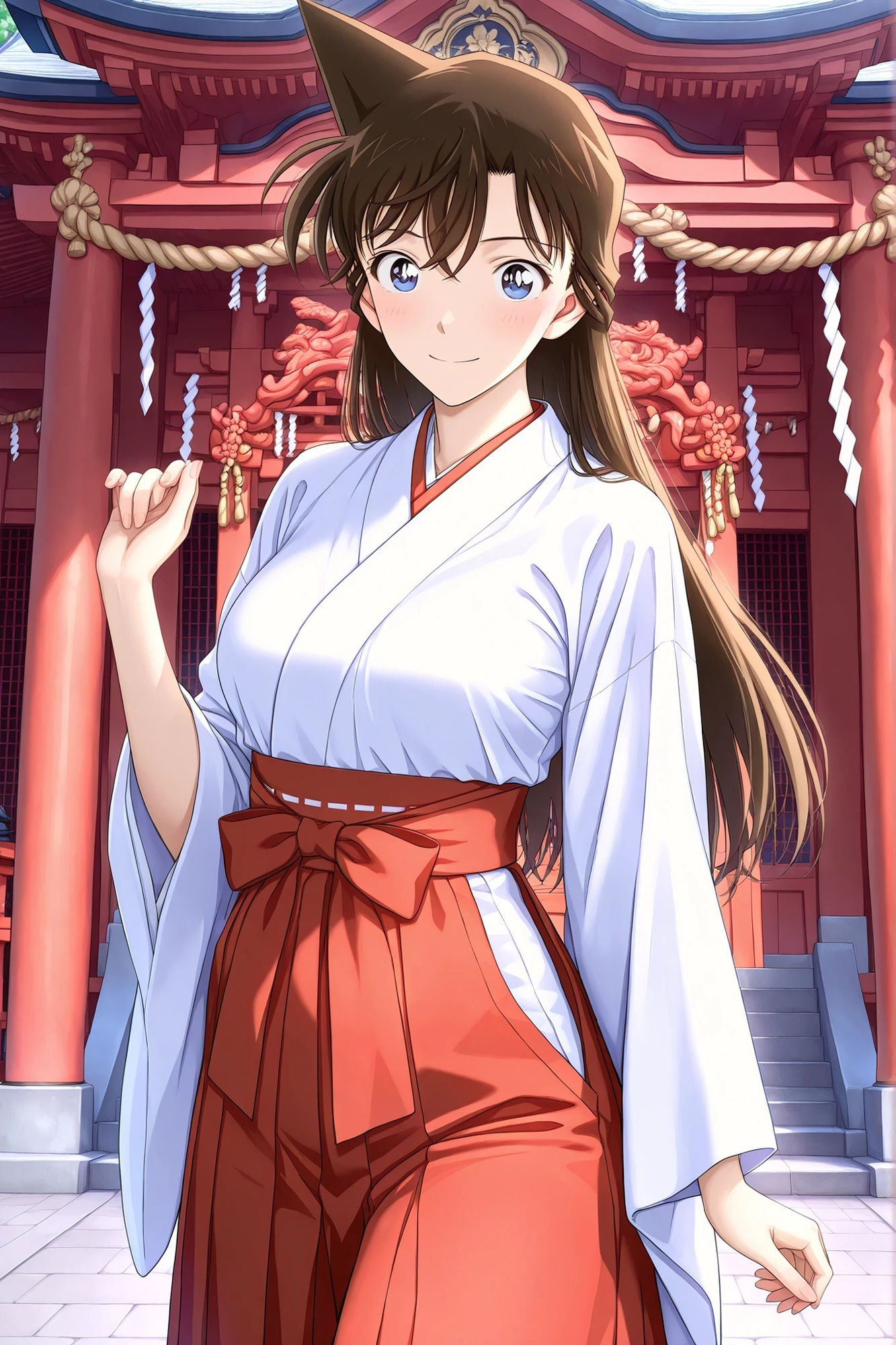 毛〇蘭  巫女のアルバイトしたら洞窟でいたずらされた。 - サンプル画像 3