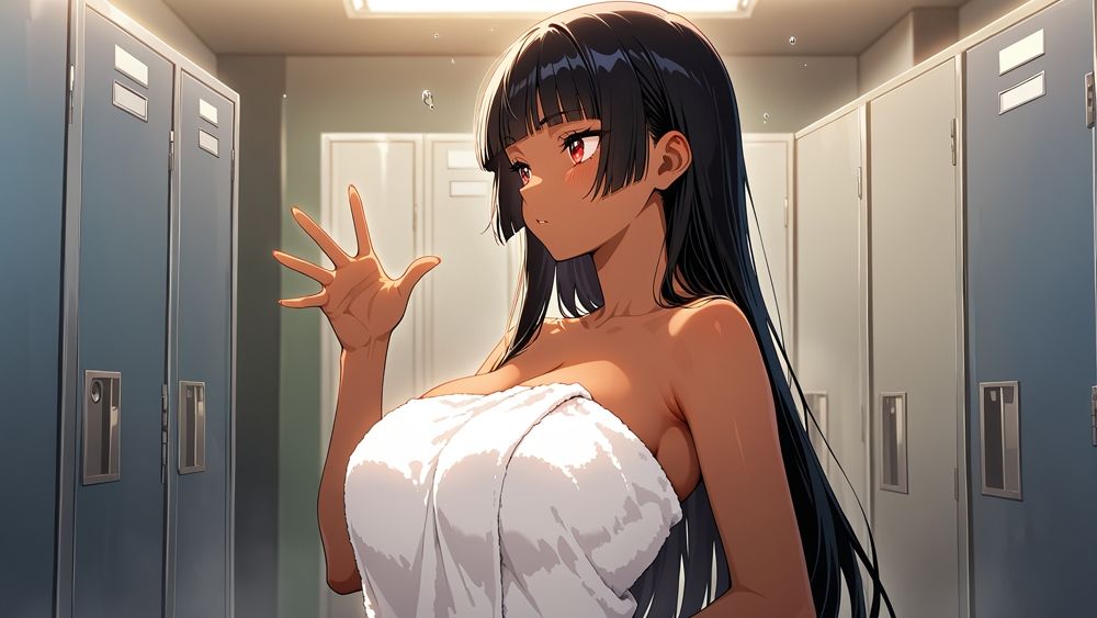 巨乳褐色スク水姉妹が水泳部顧問と濡れ透け孕ませ交尾【4K】 - サンプル画像 8