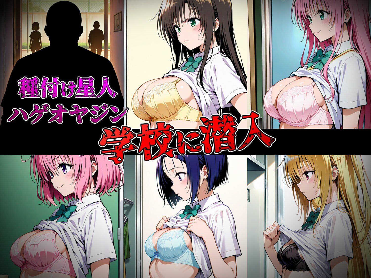 種付けターゲットシリーズ 5人のヒロイン総集編  種付け星人ハゲオヤジン（セリフなし） - サンプル画像 2