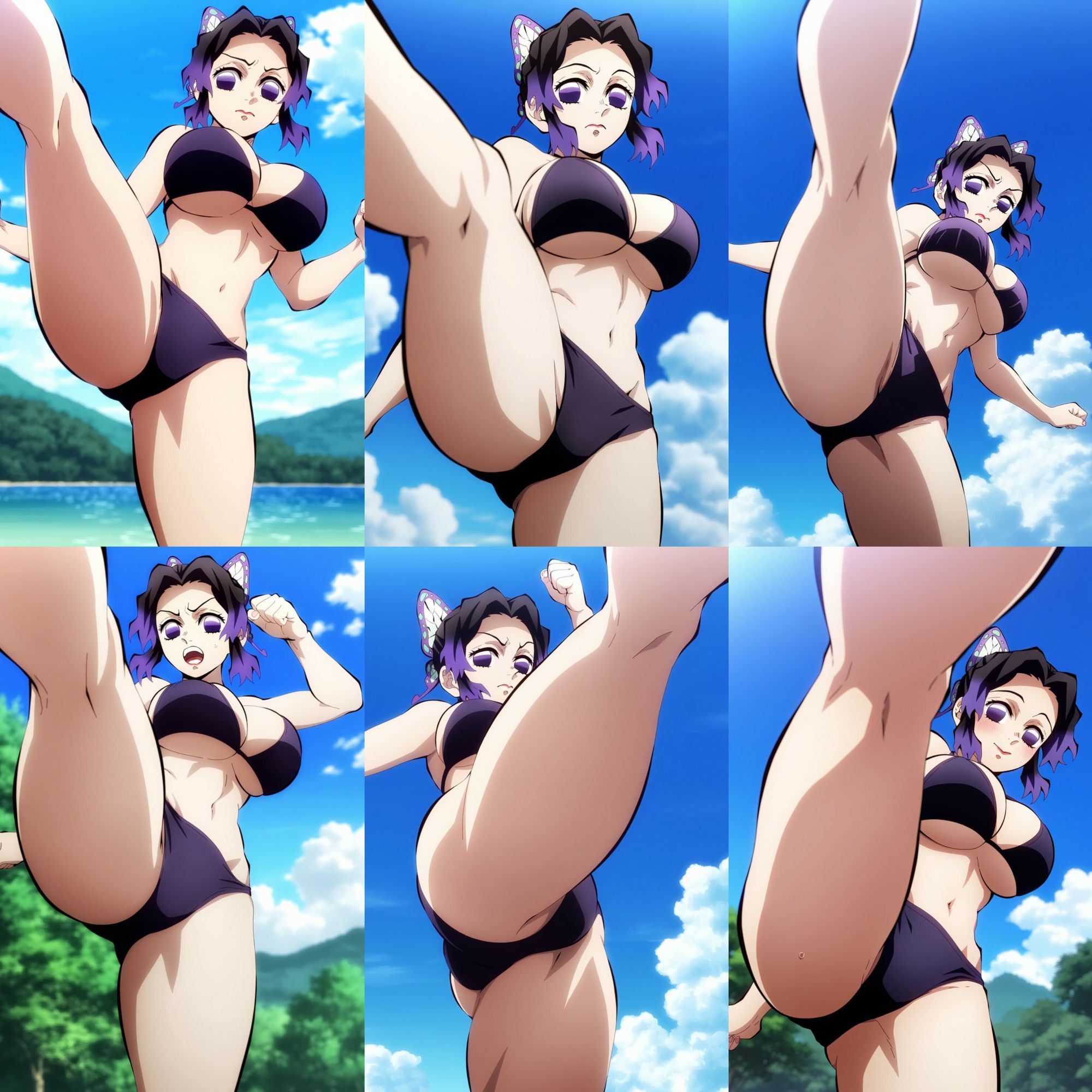 【500枚】鬼殺隊の生足蹴り 19 - サンプル画像 8