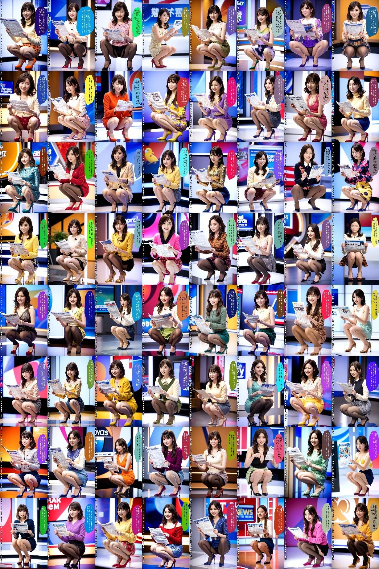 ハイヒール女子アナの挑発ニュース 〜しゃがんだ私でヌキ狂え〜 vol.2 - サンプル画像 9