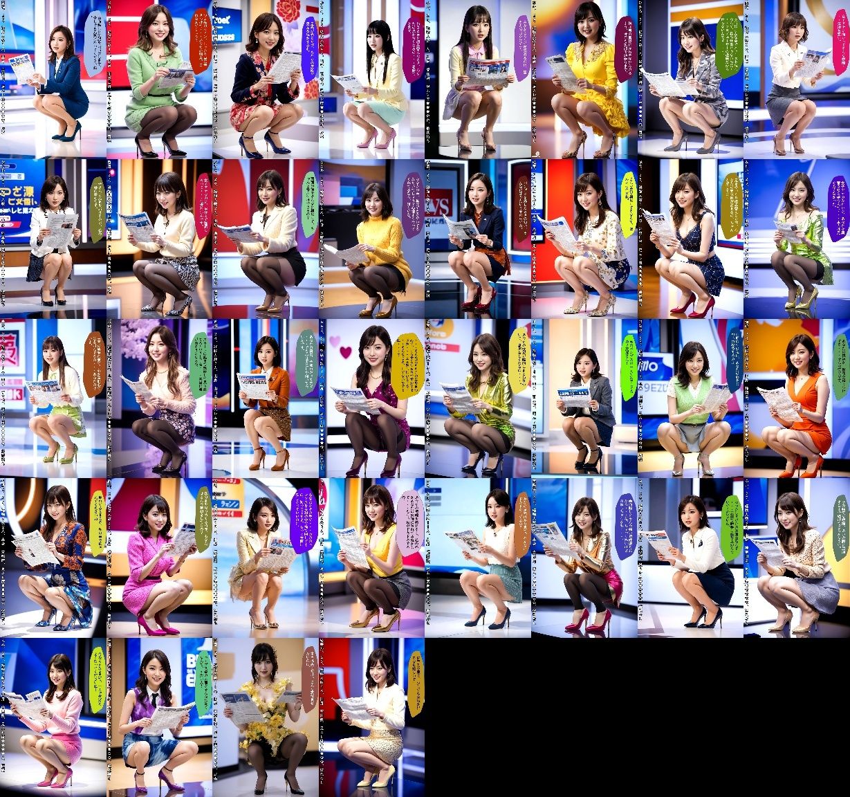 ハイヒール女子アナの挑発ニュース 〜しゃがんだ私でヌキ狂え〜 vol.2 - サンプル画像 10