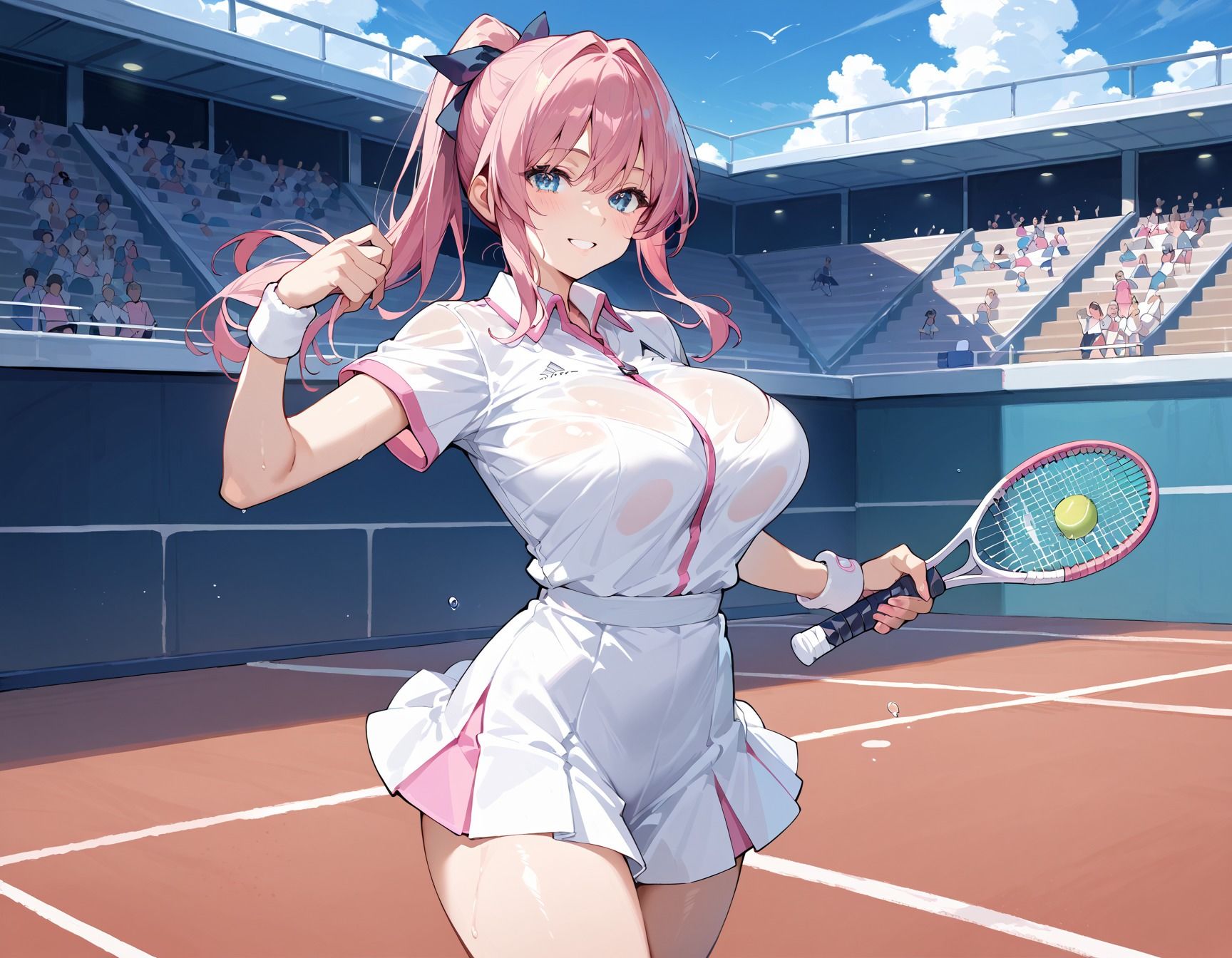 私立種付交尾学園〜爆乳だらけのテニス部編〜 - サンプル画像 1