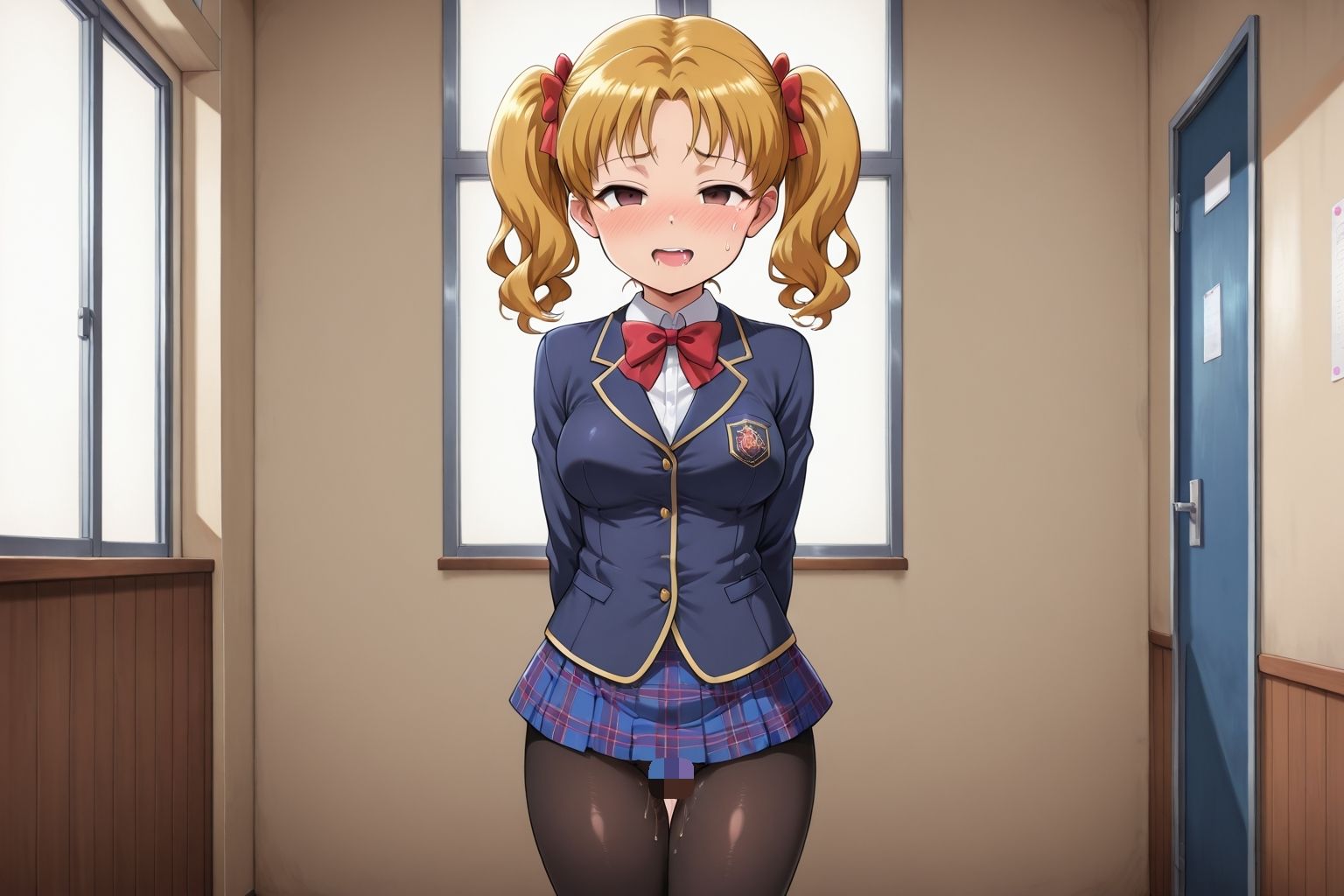 ギャルの黒パンスト パンスト越しの中出しで性指導する学園教室 - サンプル画像 1