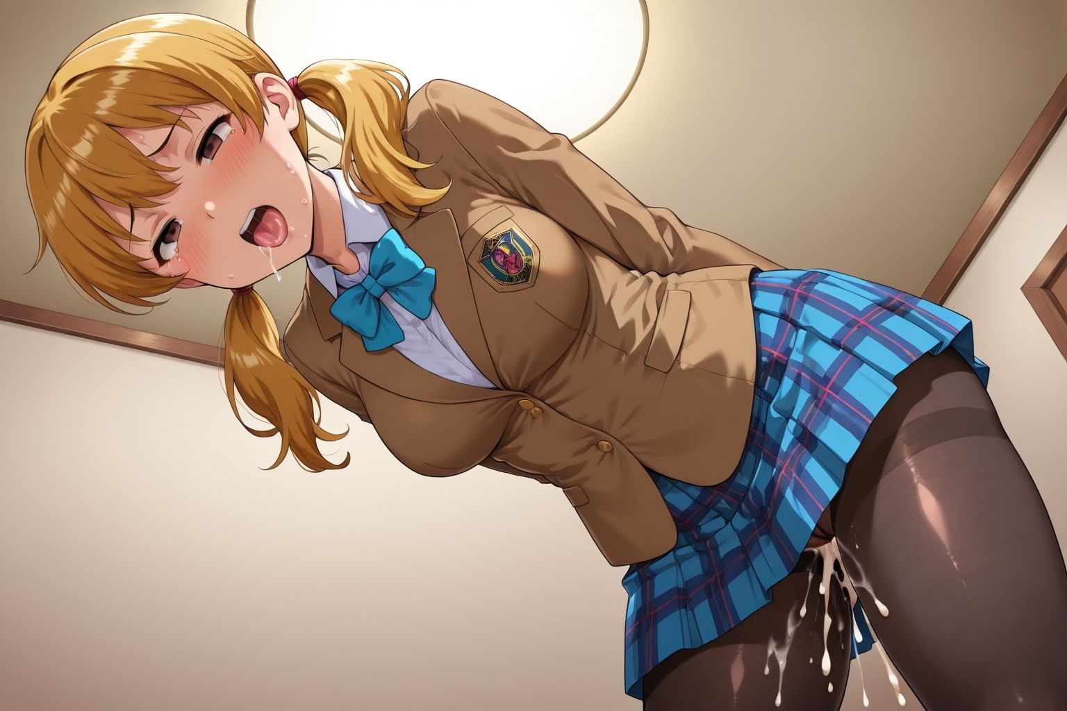 ギャルの黒パンスト パンスト越しの中出しで性指導する学園教室 - サンプル画像 8