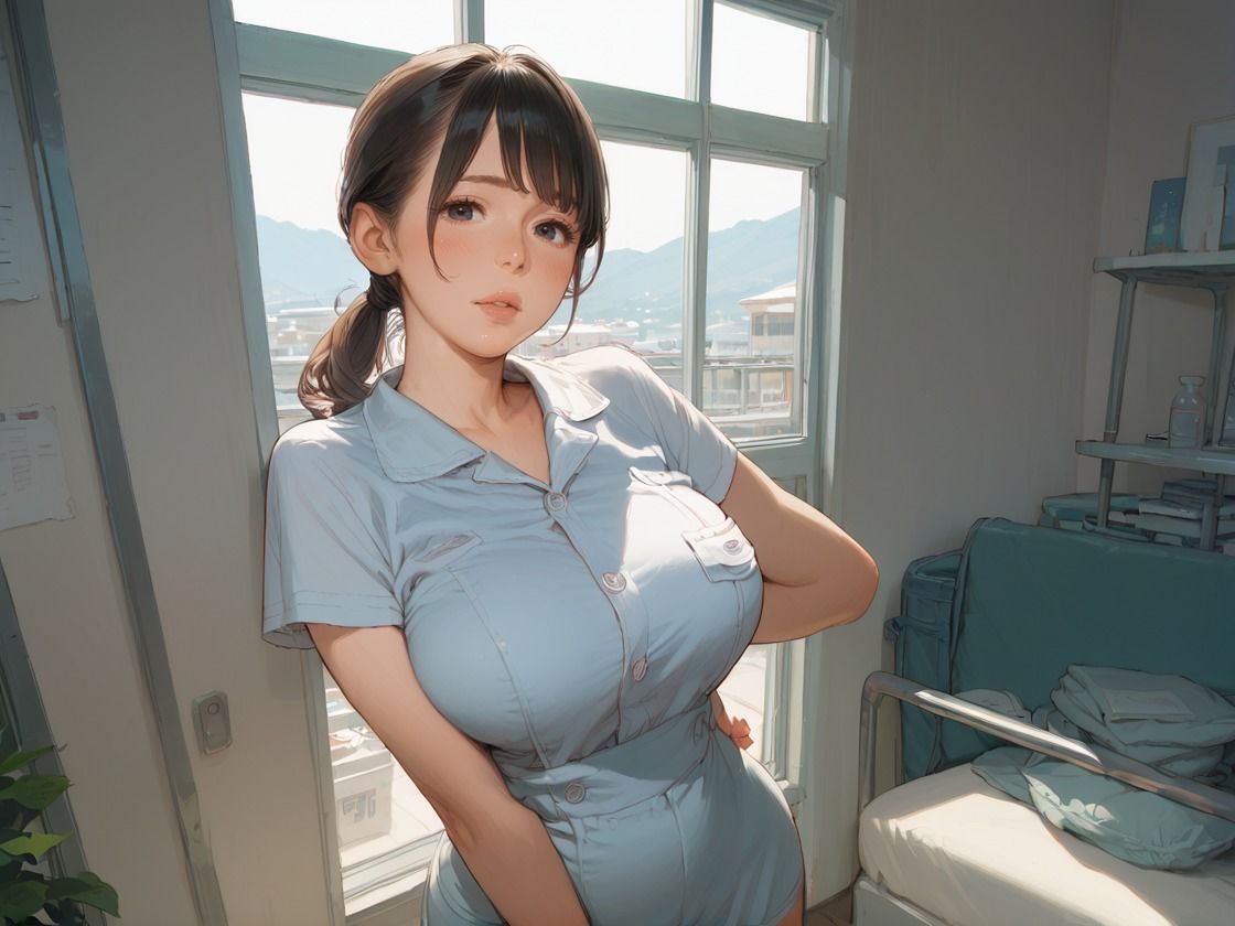 エロカワ爆乳人妻×ナースコスでハメ倒し - サンプル画像 1