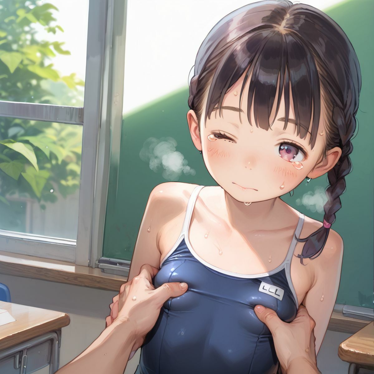 ちっぱい美少女の日常〜プールの時間〜02 - サンプル画像 2