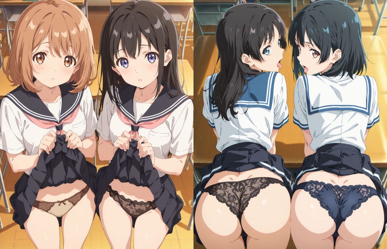 女子たちのパンツ - サンプル画像 1