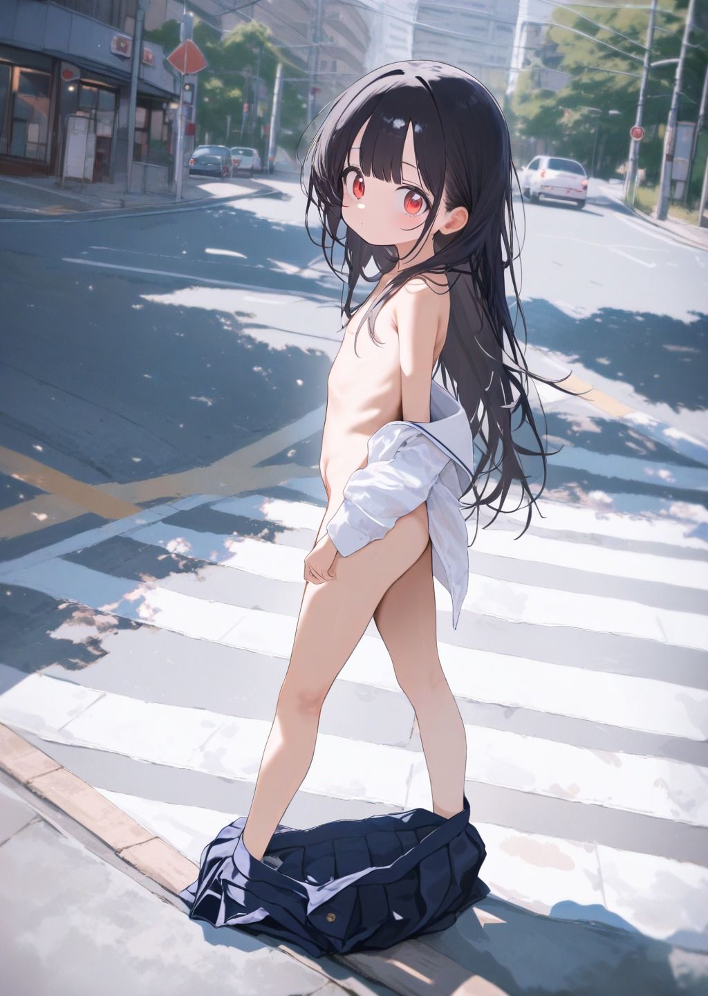 お外で脱ぎたい露出少女 - サンプル画像 1
