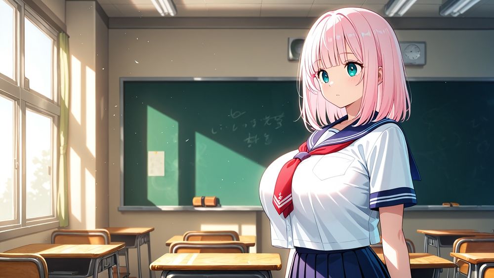 学園アイドルW爆乳姉妹！顧問教師と放課後種付け交尾【4K】 - サンプル画像 2