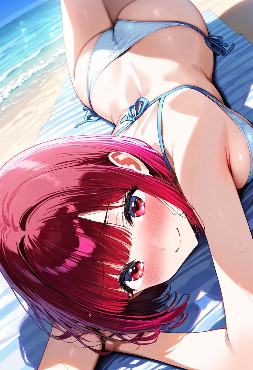 水着で乱れる推し●子たち  有●かな - サンプル画像 2