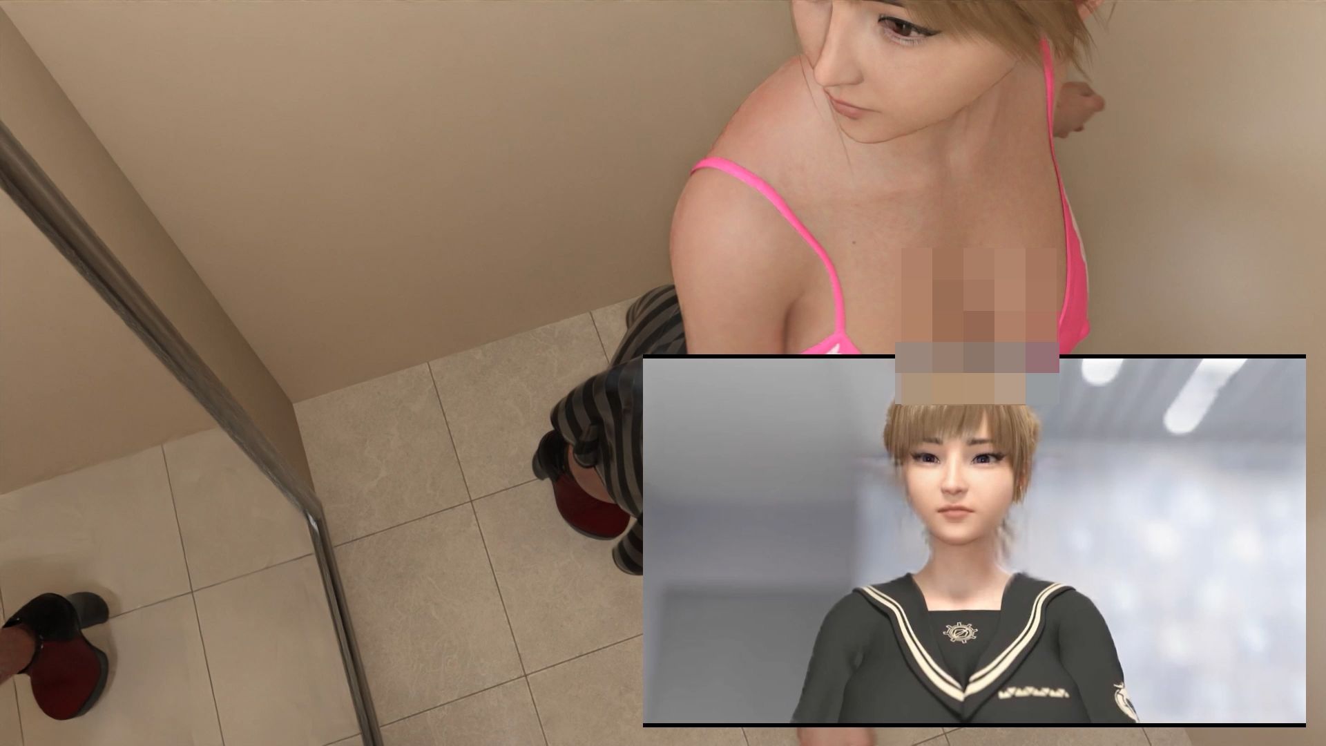 【▲100】生徒会長 一ノ瀬廻里・県警からの事情徴収で、自らの盗撮被害動画の確認を強いられる:Vol.003『下着ショップでのブラ試着時のおっぱい盗撮被害』 - サンプル画像 2