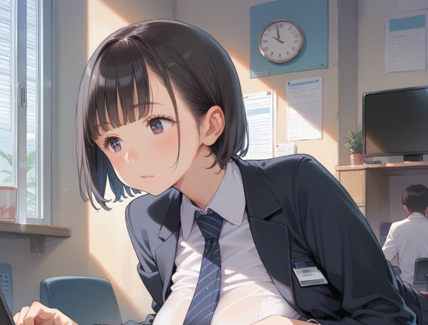 ドSな僕と欲情した人妻がオフィスで2人きりになったら - サンプル画像 2