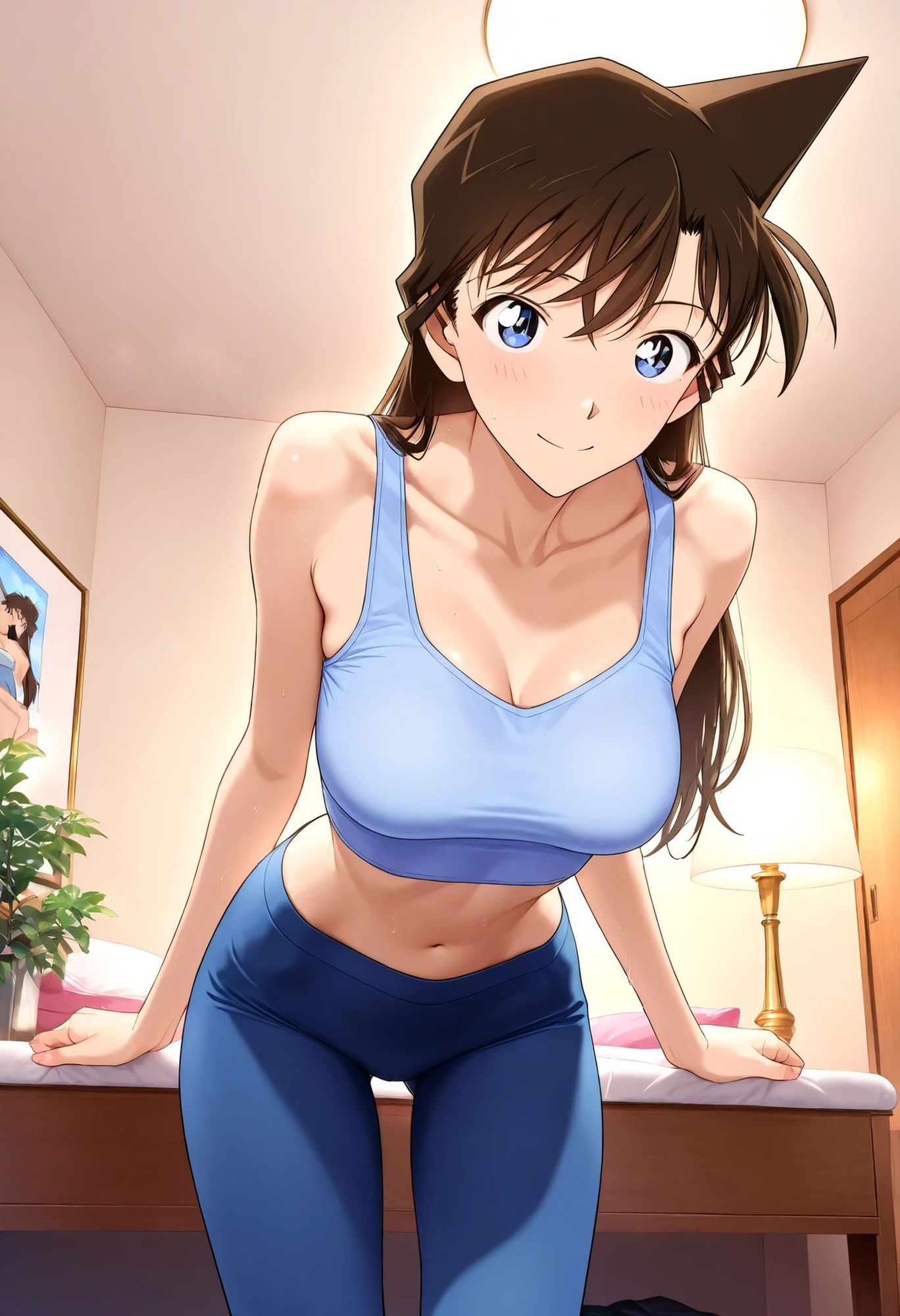 毛〇蘭  スキニーパンツとへそ出し - サンプル画像 3