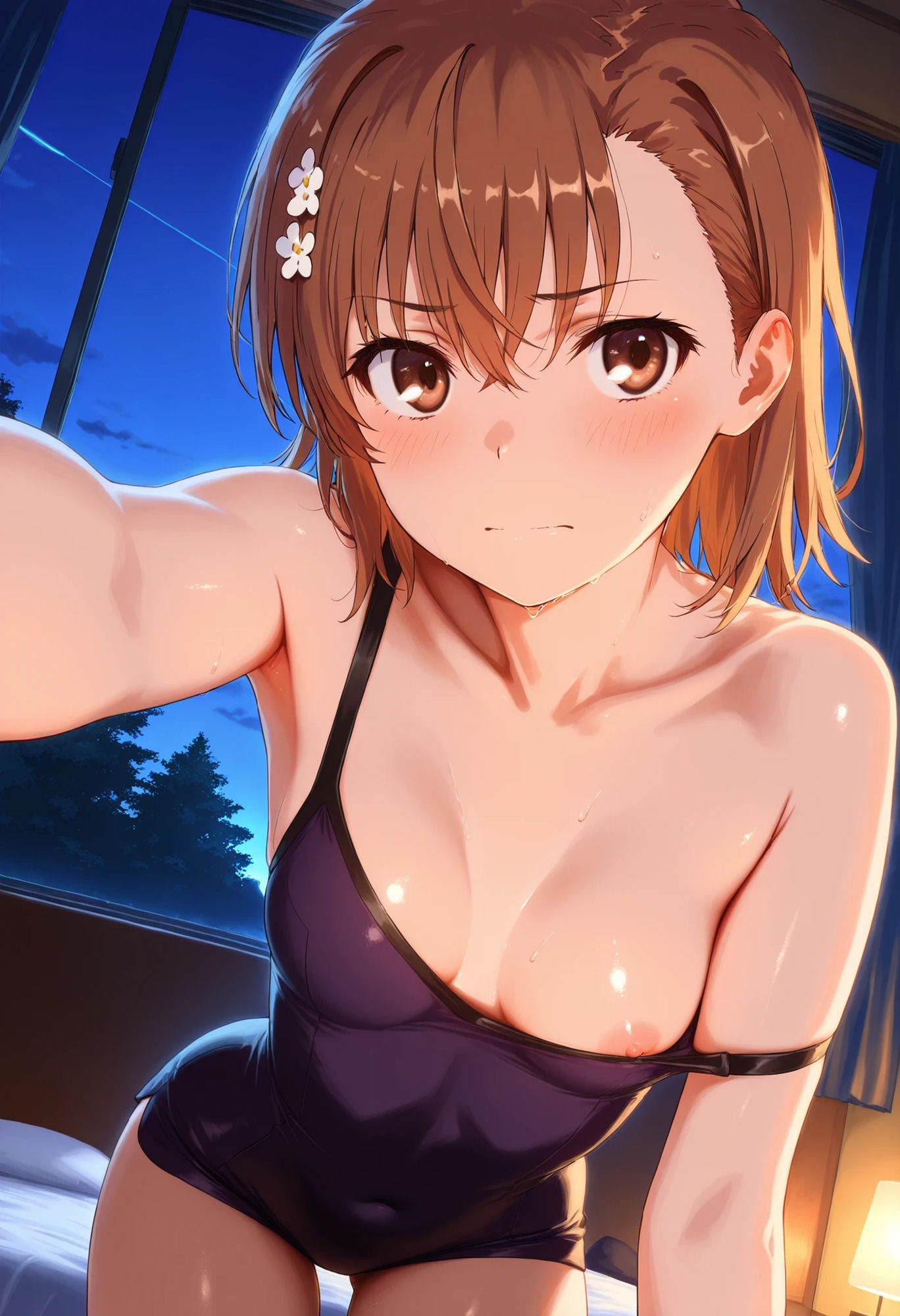 御坂〇琴    キャミや部屋着でえっち - サンプル画像 2