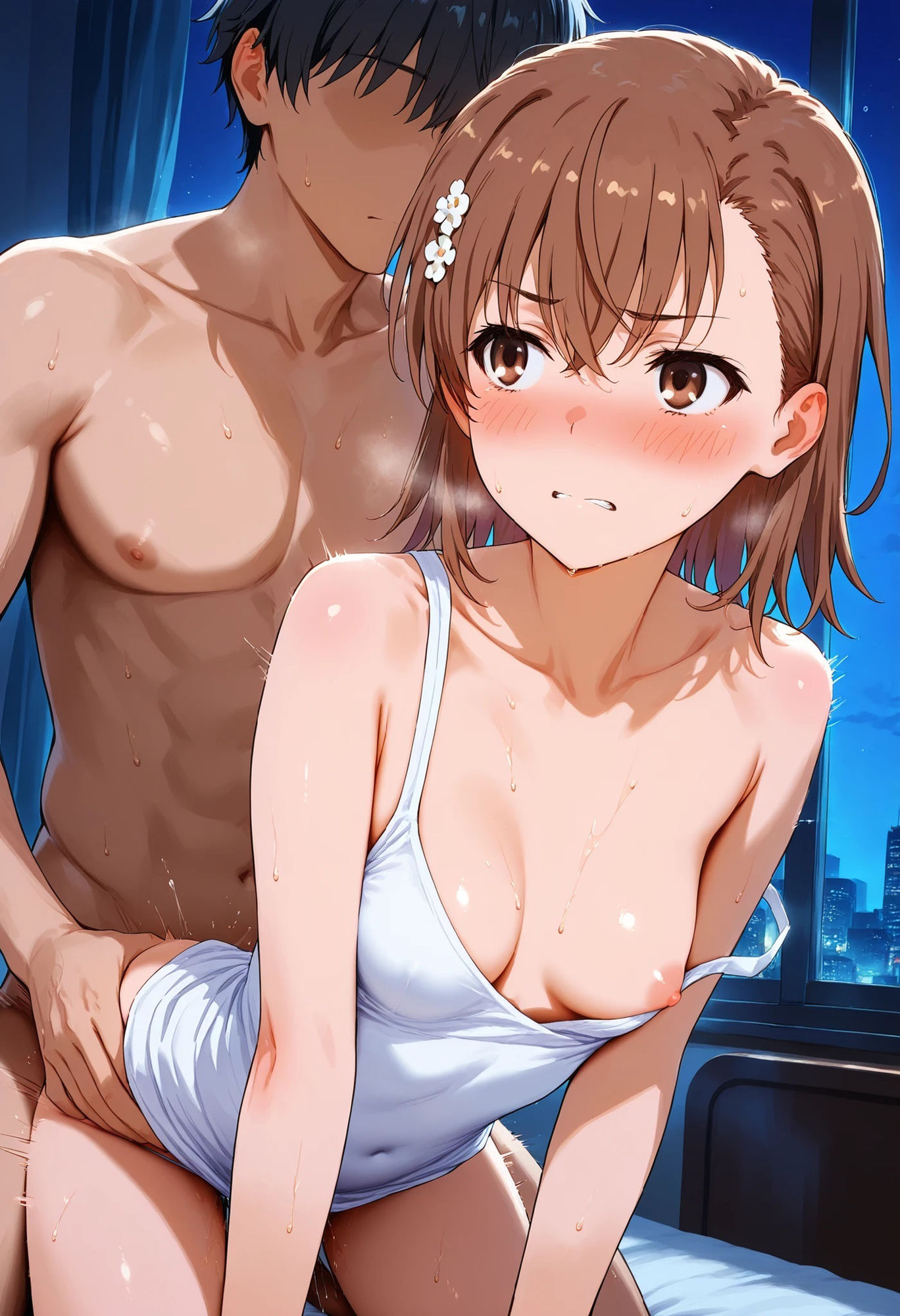 御坂〇琴    キャミや部屋着でえっち - サンプル画像 4