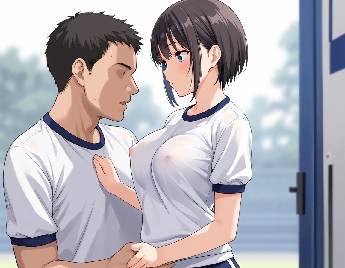 教師を誘惑するヌーブラ女子校生 - サンプル画像 6