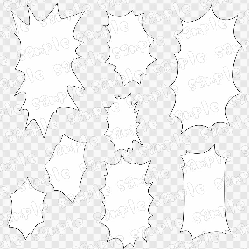 吹き出し素材集3 - サンプル画像 1