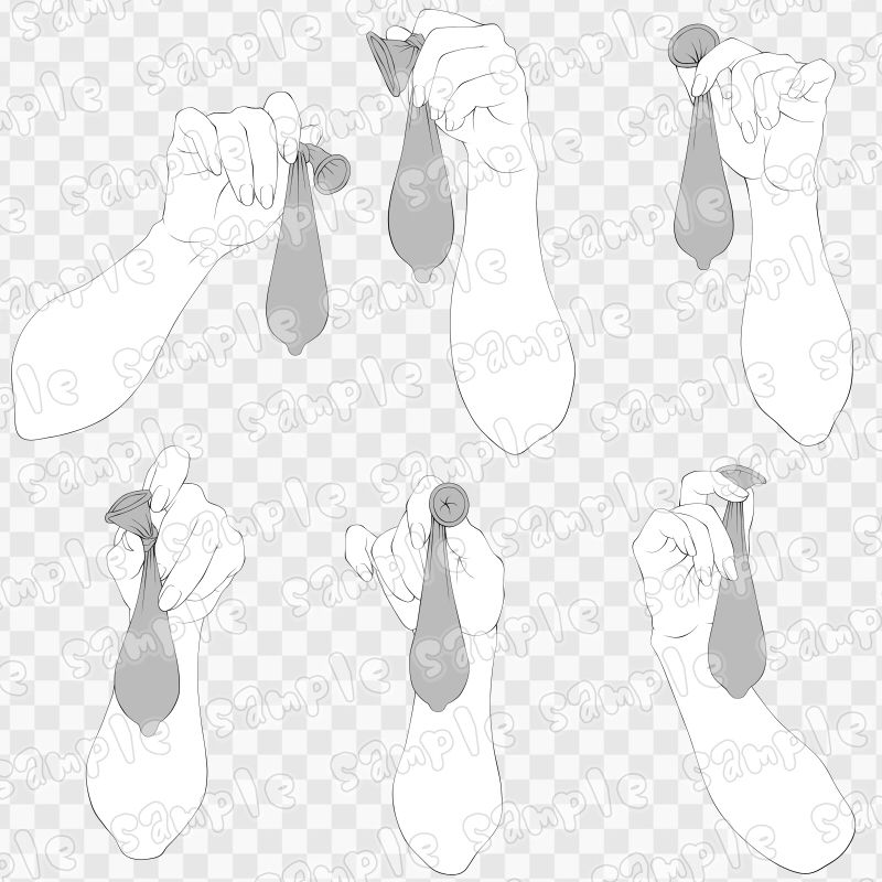 線画素材集［手］ - サンプル画像 1