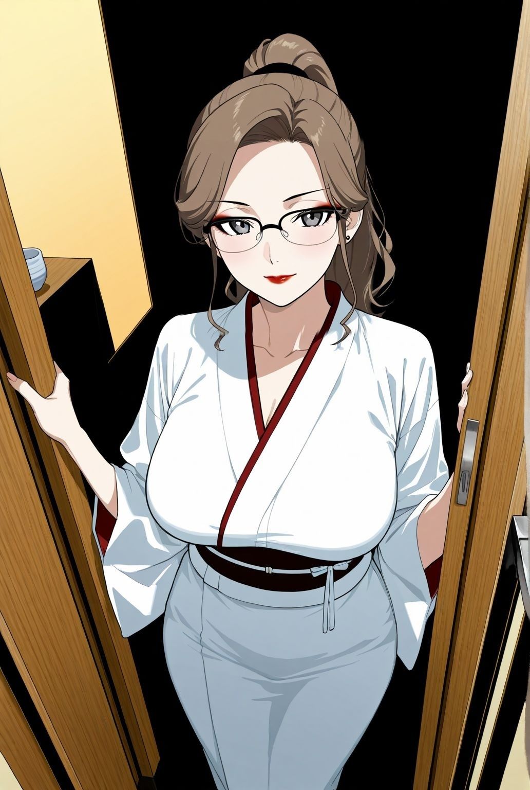 旅館女将の禁断の夜〜人妻女将の裏事情 - サンプル画像 1