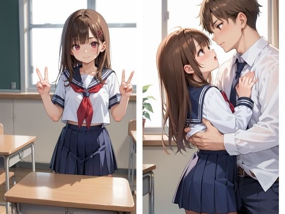 変態淫乱女子◯生  清楚だと思ってた幼馴染がまさか - サンプル画像 1