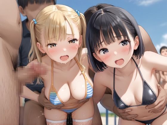 見て挿れて  ちっぱい娘の日常  〜先生に秘密の乱交パーティー〜 - サンプル画像 1