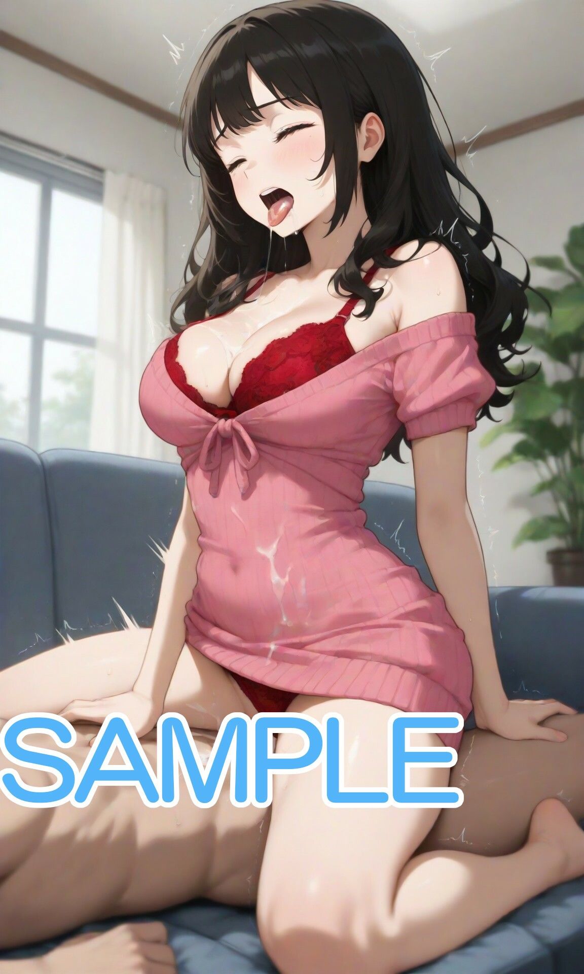 黒髪の女の子と家で・・・ - サンプル画像 3