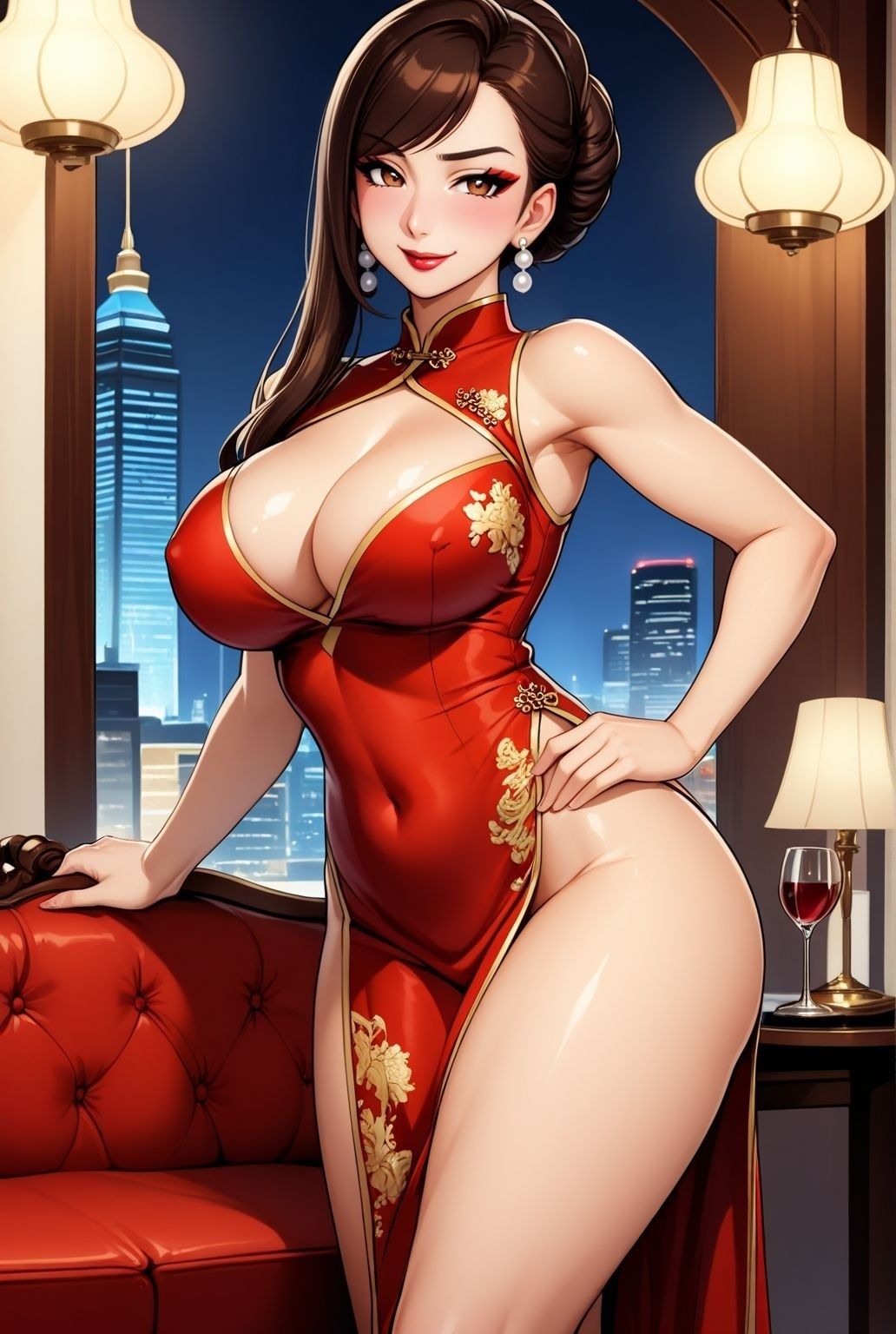 艶熟の密会 〜チャイナ服の熟女ママに抱かれて〜 - サンプル画像 1