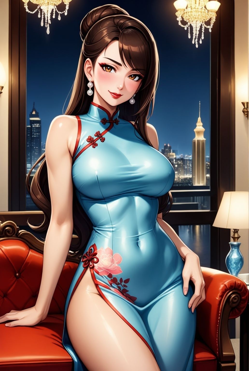 艶熟の密会 〜チャイナ服の熟女ママに抱かれて〜 - サンプル画像 2