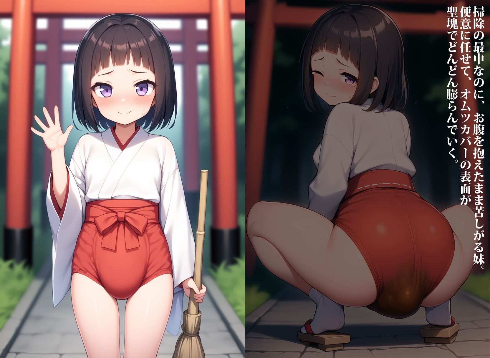 聖塊の巫女〜スカトロ信仰の餌食になる巫女姉妹〜 - サンプル画像 10