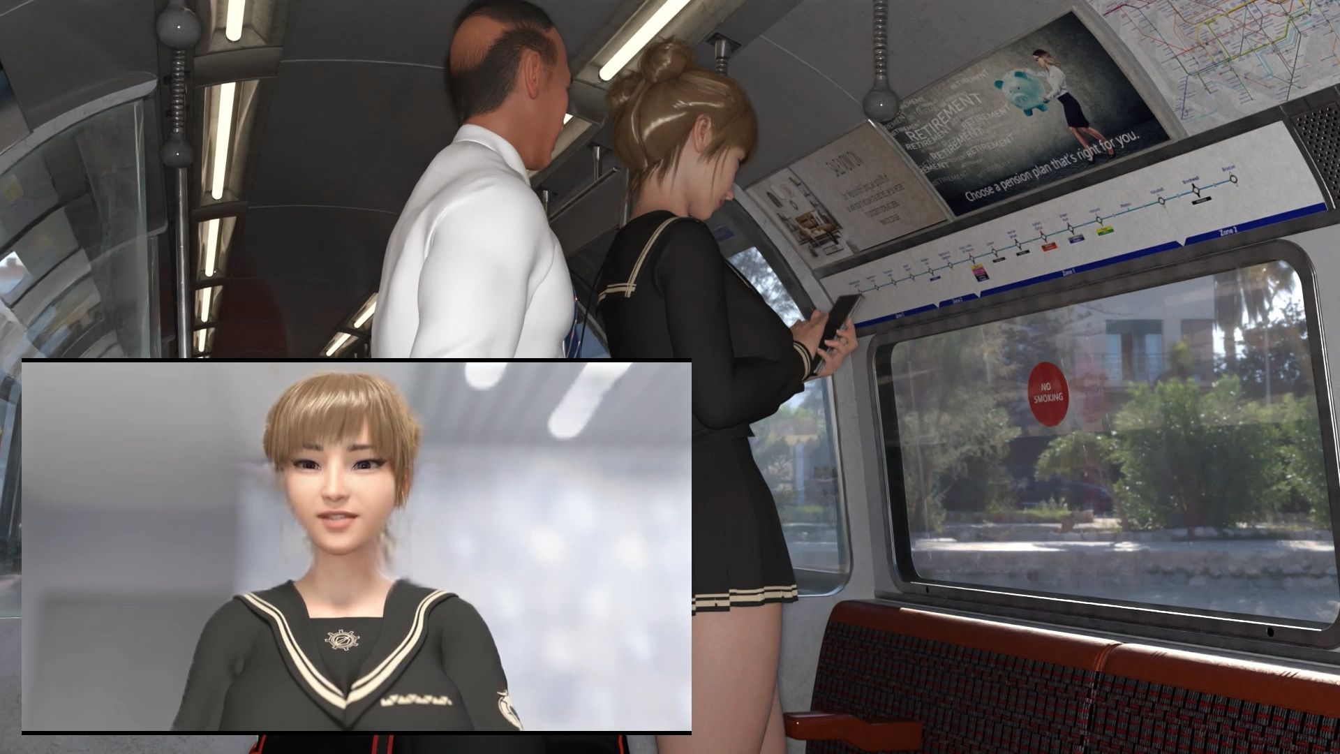【▲100】生徒会長 一ノ瀬廻里・県警からの事情聴取で、自らの盗撮被害動画の確認を強いられる:Vol.004『電車内、カバンに仕込まれたCCD？CMOS？ピンホール盗撮カメラによるスカート内逆さ撮り被害』 - サンプル画像 2