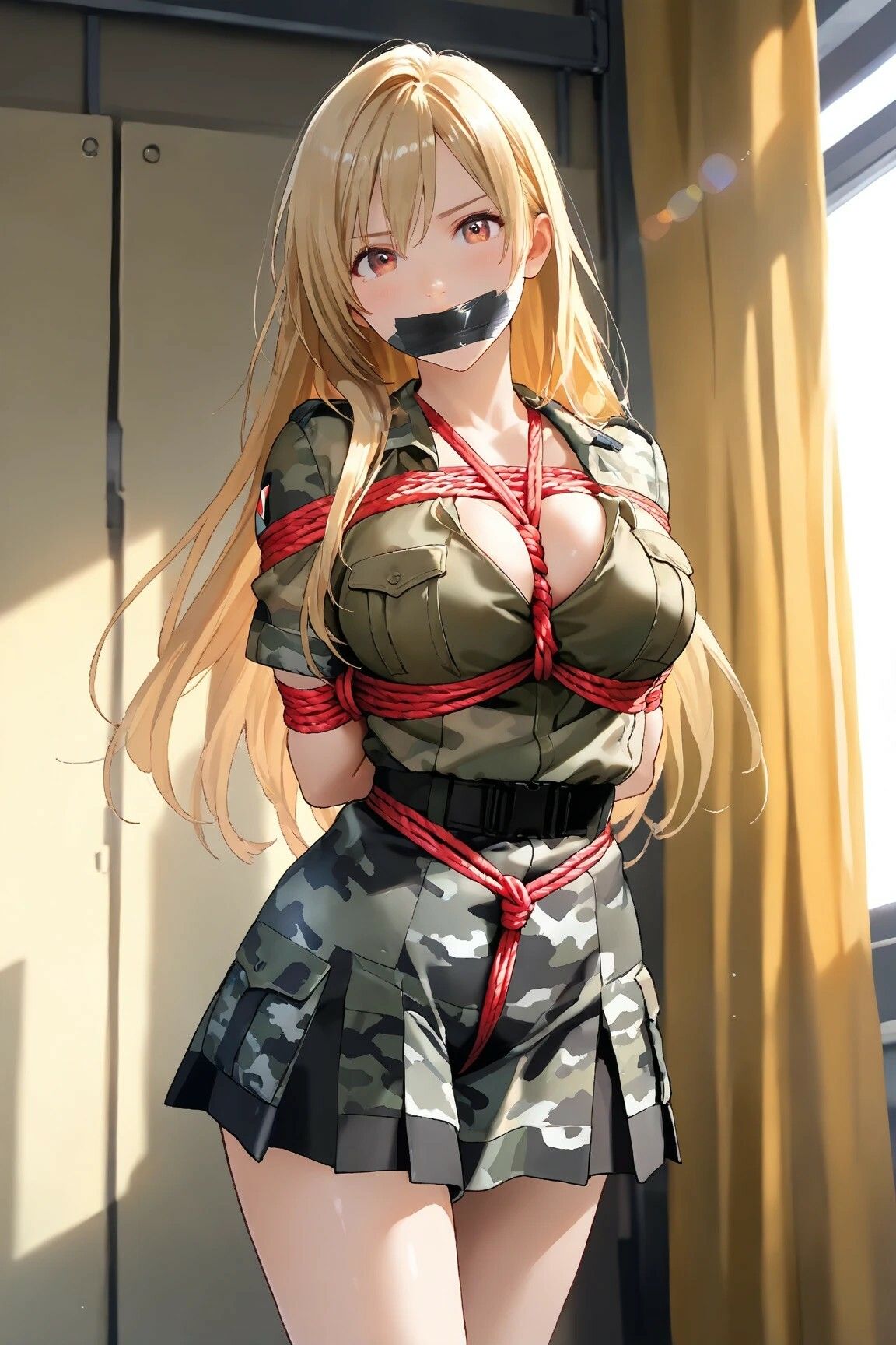 【女兵士緊縛陵●】戦場の女神、捕虜調教と裏切りのW地獄 - サンプル画像 5