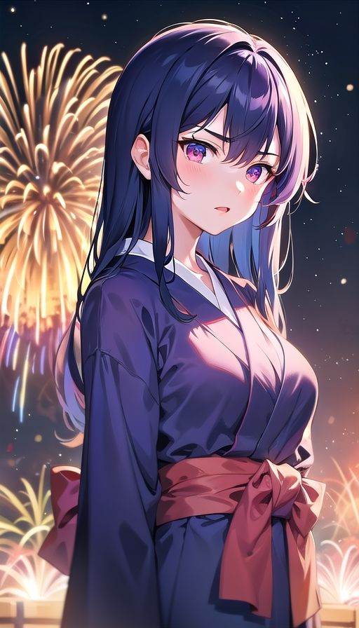 青髪ツンデレ夏祭り - サンプル画像 2