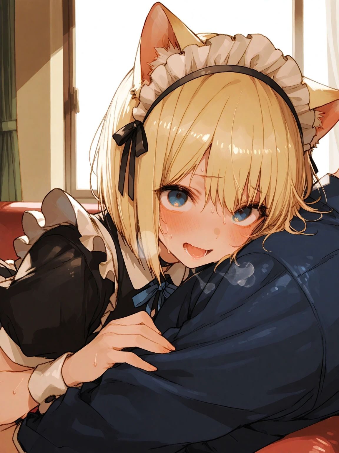 ボブショートの美少女猫耳メイドといちゃラブSEX - サンプル画像 3