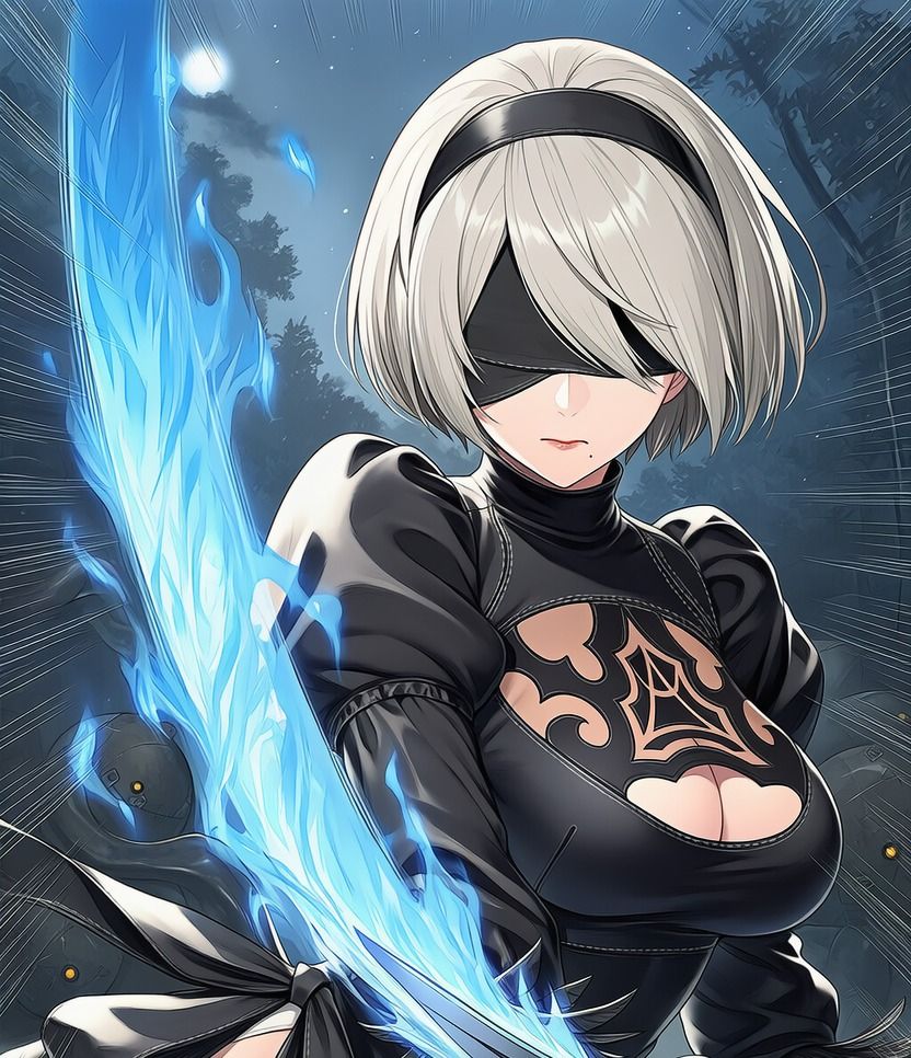 2B vs ぬるぬる触手【産卵・触手同化編】 - サンプル画像 2