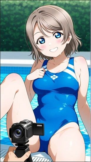 競泳水着彼女  グラビア→そのまま→イメージビデオ撮影  約225枚  曜ちゃんと・・・ - サンプル画像 1