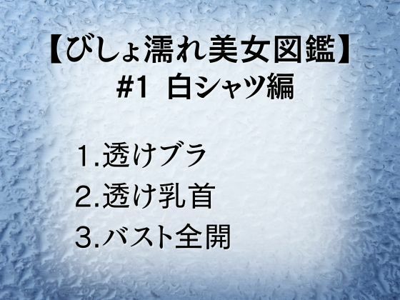 びしょ濡れ美女図鑑 ＃1白シャツ編 - サンプル画像 1