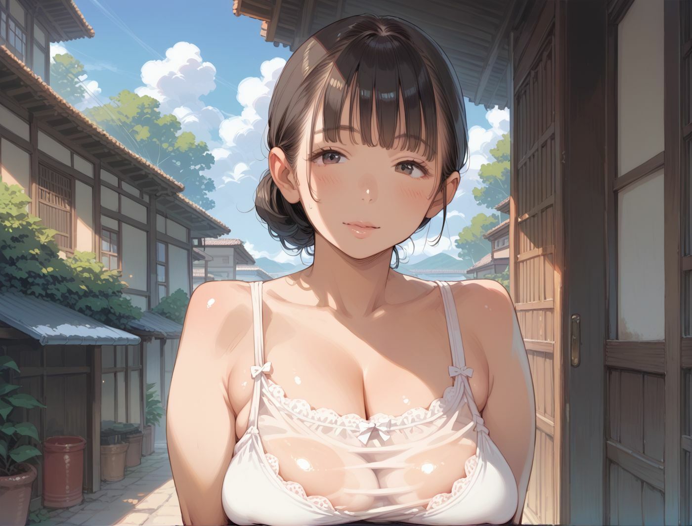 爆乳ロリ顔人妻とあの頃の僕 夏の思い出 - サンプル画像 10