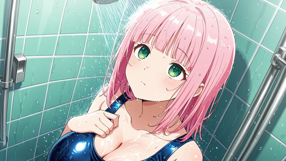 ピンク×赤髪爆乳スク水姉妹が顧問と放課後中出し濡れ透け特訓【4K】 - サンプル画像 6