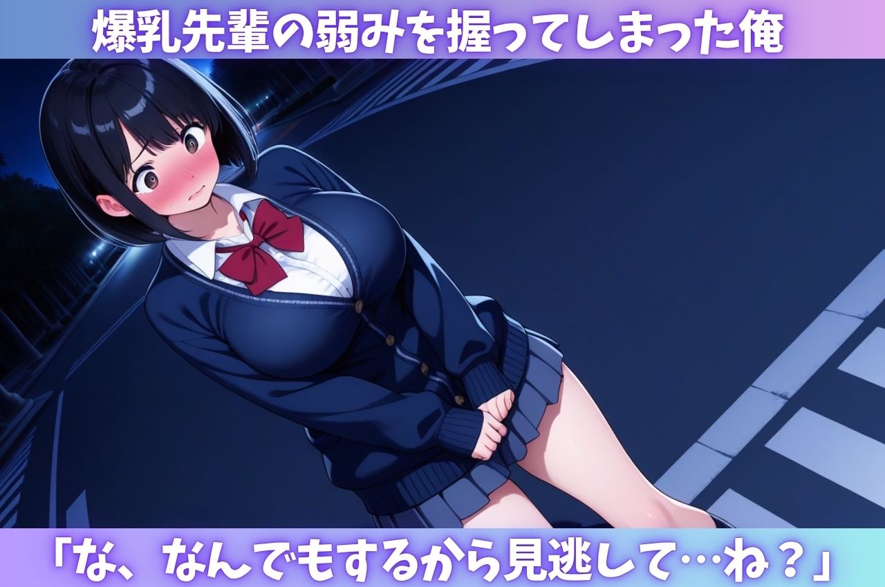 爆乳な先輩の弱みを握ってオナホ化 - サンプル画像 1