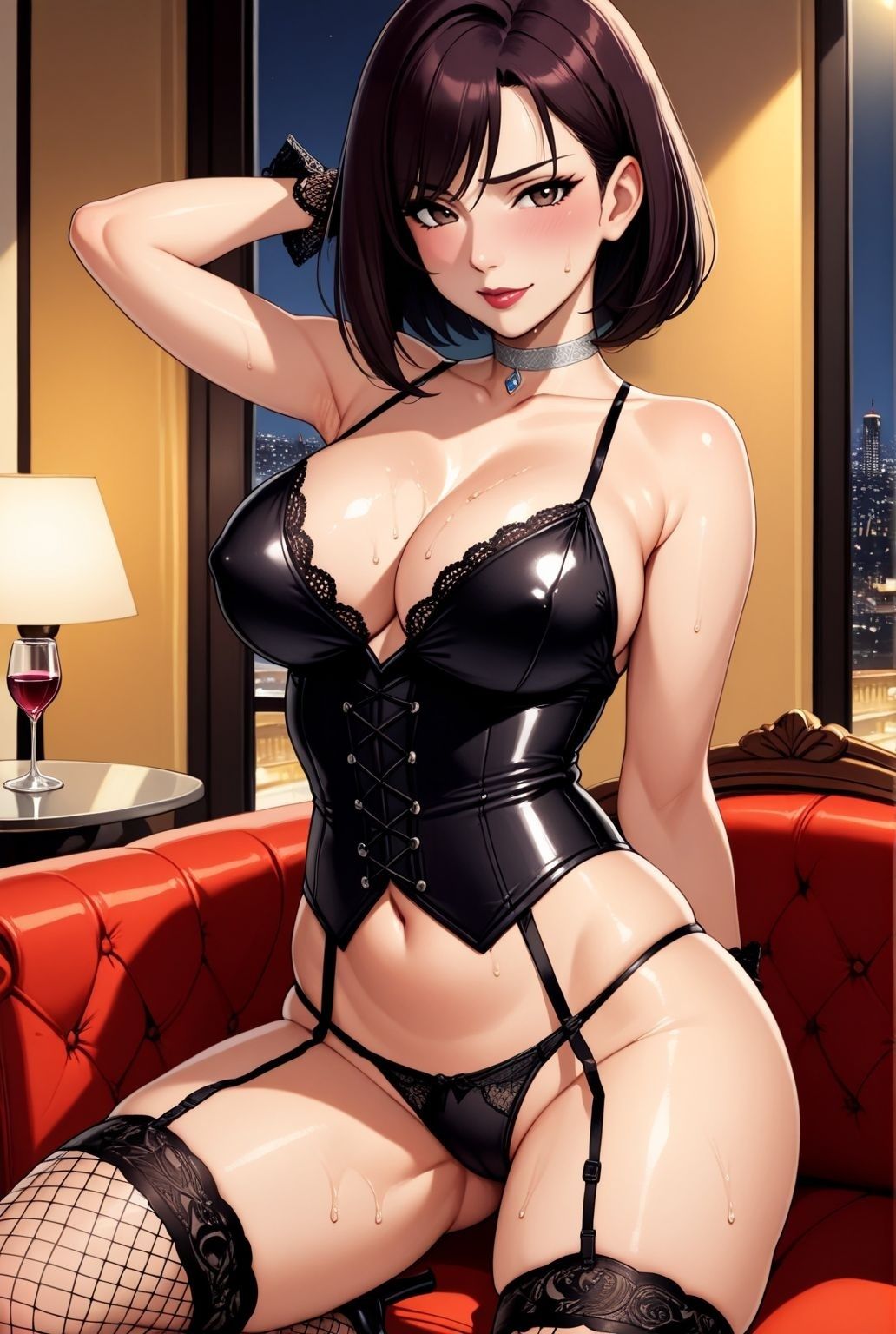 艶夜に誘われて  〜ガーター熟女の誘惑〜 - サンプル画像 2