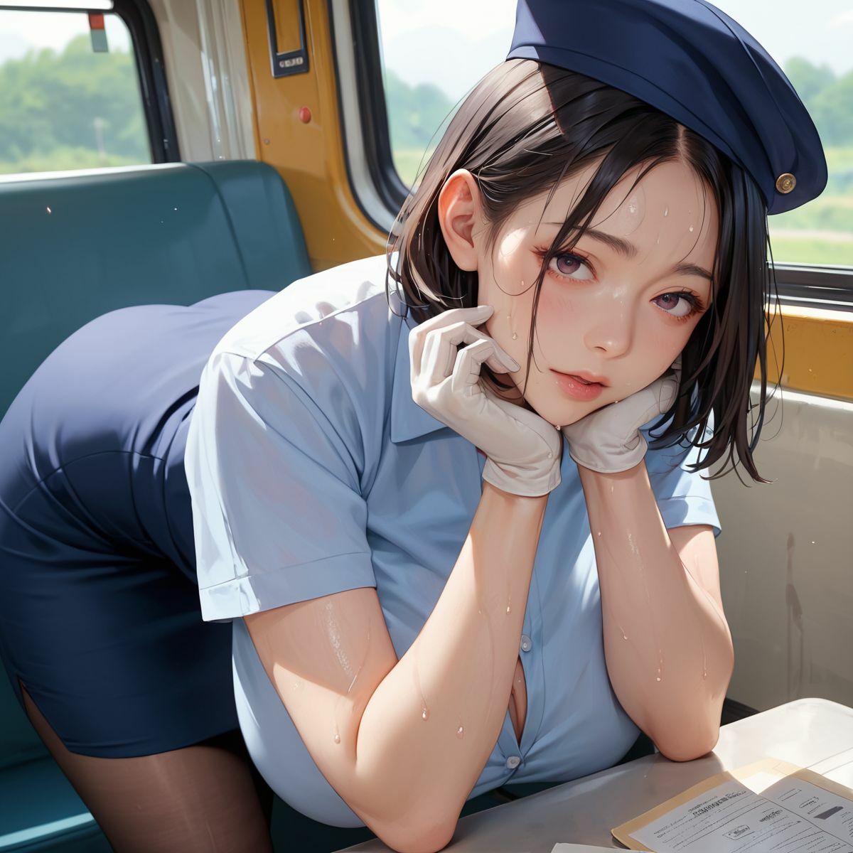 乗客を食べまくる！爆乳バスガイド1 - サンプル画像 5