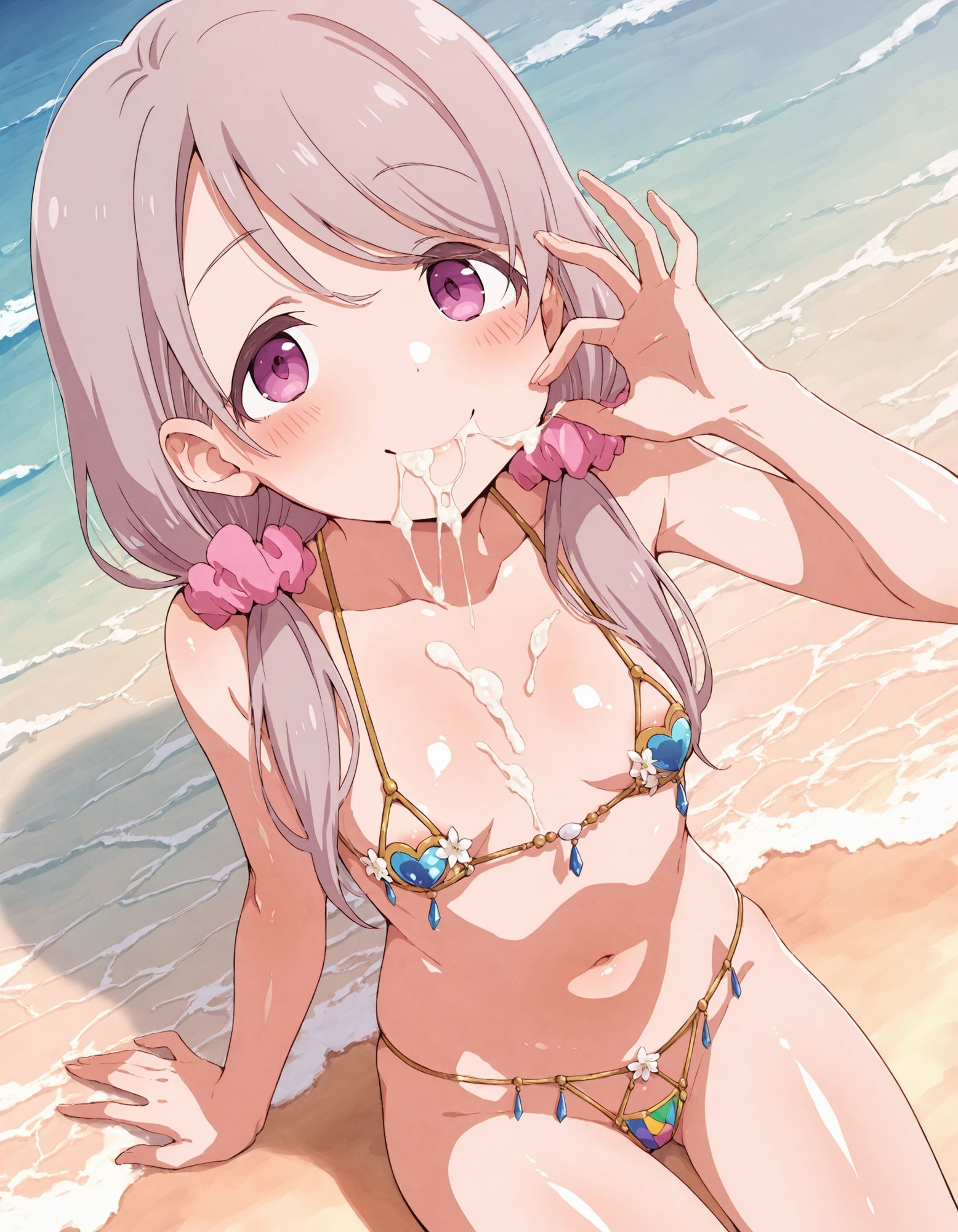 敷〇桜子にザーメンぶっかけ〜ビキニ編〜 - サンプル画像 1