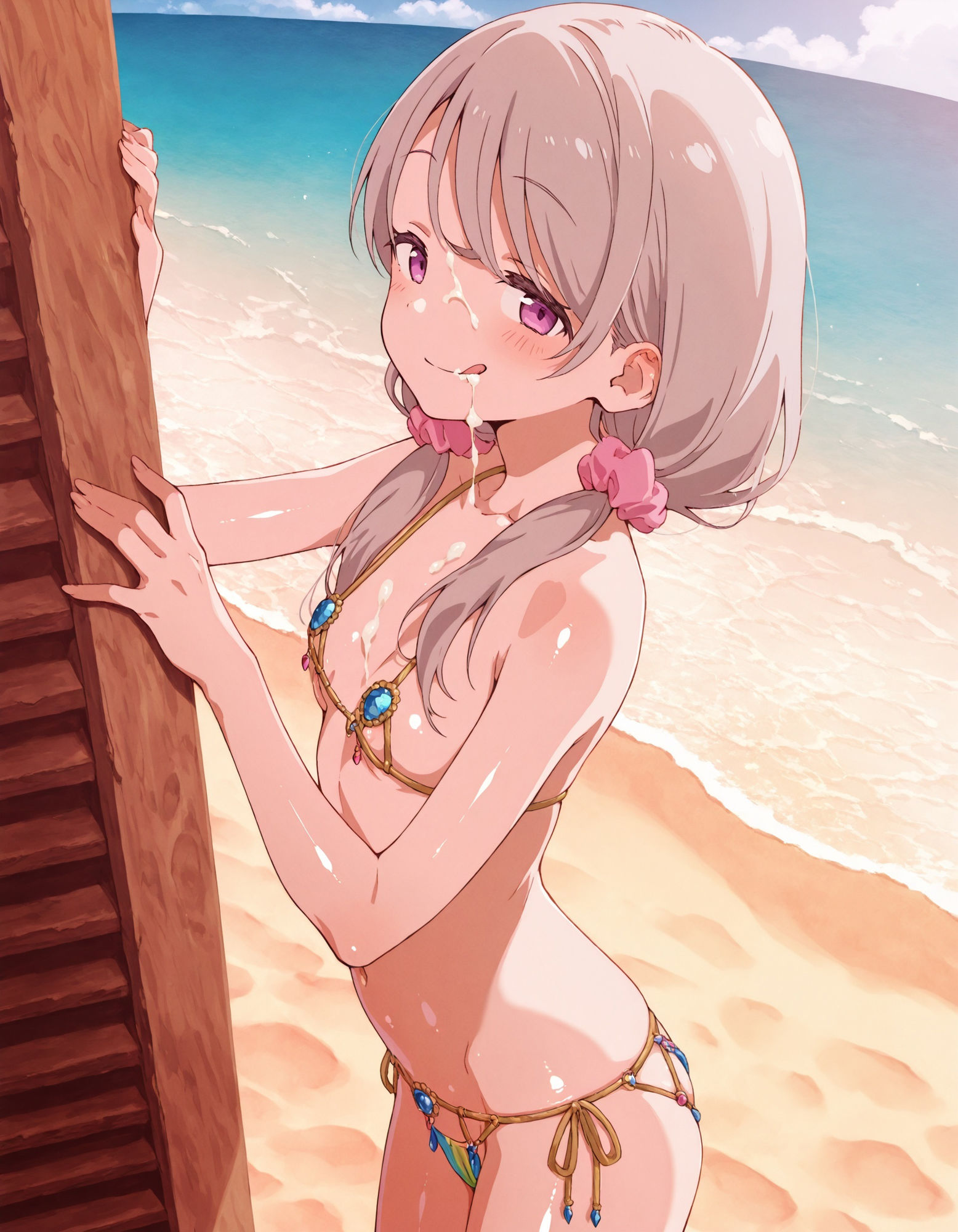 敷〇桜子にザーメンぶっかけ〜ビキニ編〜 - サンプル画像 2