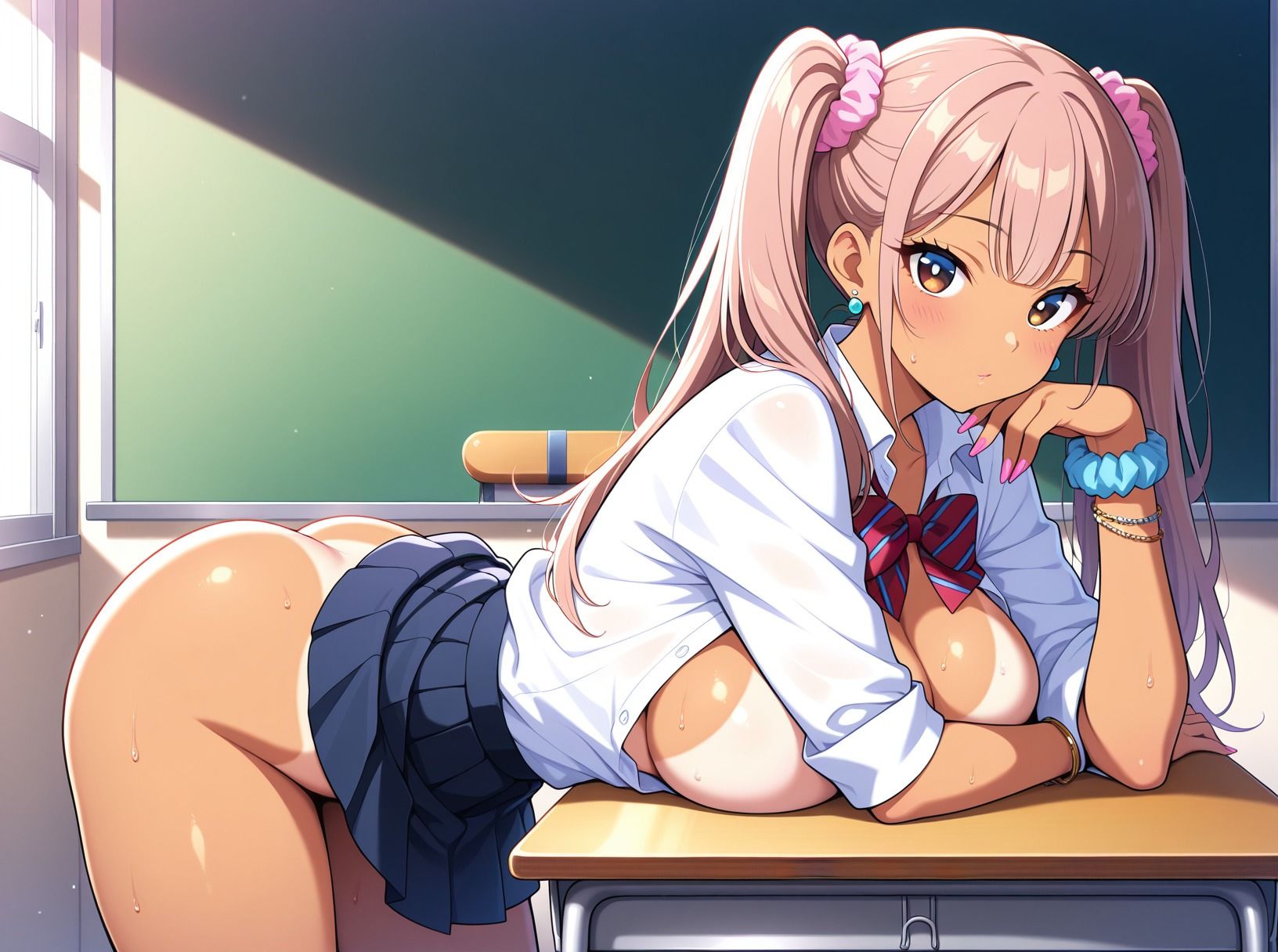 爆乳黒ギャル〜生で中イキ〜 - サンプル画像 4
