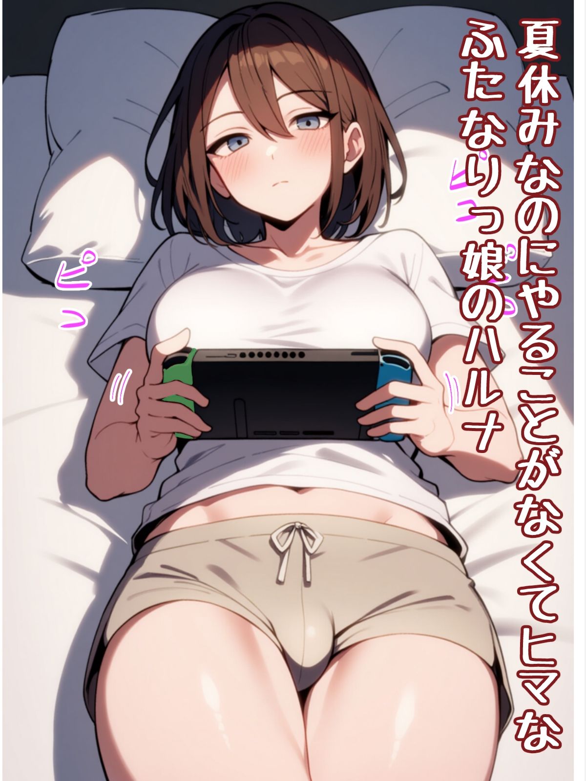 ふたなりっ娘  やることないのでオナニーします。 - サンプル画像 1