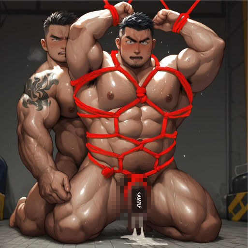 ガチムチ・マッチョ・ガチポチャゲイCG集56-縄縛り- - サンプル画像 1